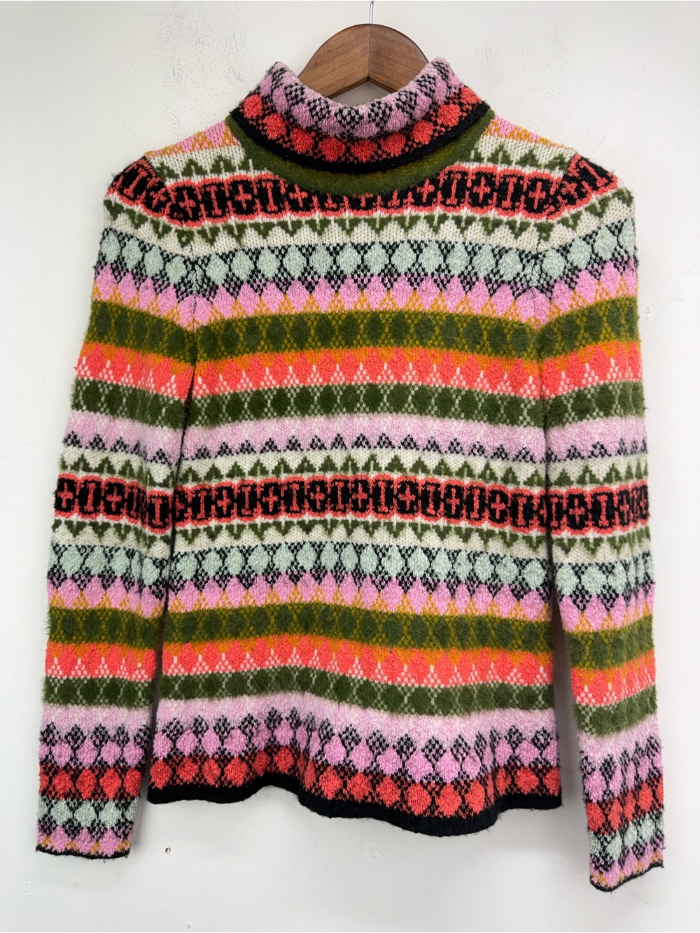 Maeve by Anthropologie size XS Women’s Multicolor Fair Isle Turtleneck Sweater - Picture 1 of 9